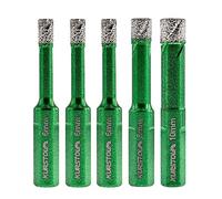 Porcelain Tile Diamond Drill Bits - Dry Diamond Hole Saw Set for Ceramic Marble Granite Stone,Diamond Core Drill Bit Kit Triangle Shank Fixed on Drills,No.K6(6/6/6/8/10mm)