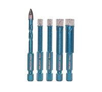 Porcelain Tile Drill Bits Set - MINLAYCUT 6/6/8/10mm+6mm Diamond Hole Saw Kit Quick-fit Hex Shank for Ceramic Tile Marble Porcelain