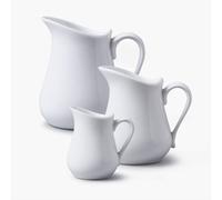 Porcelain Traditional Milk Jug Set of 3 WM Bartleet & Sons White One Size