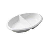Porcelain Vegetable Dish 31.5cm/12.5inch Wide Edge - Chip-Resistant, Microwave, Dishwasher & Freezer Safe - White Smart-Edge Serving Bowl, Non-Porous, BS Standard