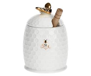 Porcellana Aperegina Oro Honey Bowl W/Dipper 4.5X3 Gb