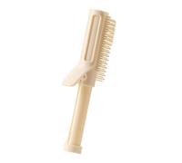 Porceosy 2 in 1 Retractable Hair Fluffy Brush Foldable Pocket Size Comb Portable Travel Professional Women Hair Styling Detangling Tools for Gym, Car, Purse, Locker White