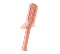 Porceosy 2 in 1 Retractable Hair Fluffy Brush Foldable Pocket Size Comb Portable Travel Professional Women Hair Styling Detangling Tools for Gym, Car, Purse, Locker Pink