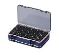 Porceosy 30-Day Pill Organizer Box, BPA-Free Monthly Medicine Storage with Transparent Lid, Large Capacity Portable & Leakproof Pill Box Organizer Blue