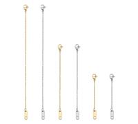 Porceosy Anklet Extended Chain 6 Pcs Bracelet Necklace Lobster Clip DIY Jewelry Crafts Accessory Lightweight Stainless Steel Extender Mix Color