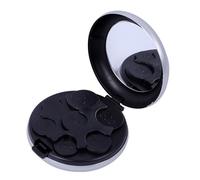 Porceosy Coin Organizer with 7 Slots, Large Capacity Built-in Mirror, Portable Coin Holder for Yen/Euro/USD, Compact Leather Wallet-Size Dispenser for Purse, Car & Office Silver