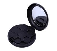 Porceosy Coin Organizer with 7 Slots, Large Capacity Built-in Mirror, Portable Coin Holder for Yen/Euro/USD, Compact Leather Wallet-Size Dispenser for Purse, Car & Office Black