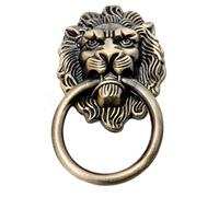 Porceosy Creative Lion Head Vintage Antique Cabinet Drawer Pull Knobs, Door Handles with Screws, Retro Furniture Hardware for Home Kitchen Bedroom (Antique Bronze Small)