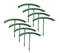 Porceosy Flower Bed Border Support Hydrangea Stand Sure Here's A Product Title for Listing Plant Stakes Plastic Half Round Ring Indoor Outdoor Plants Pot 8pcs Long
