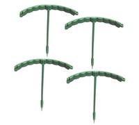 Porceosy Flower Bed Border Support Hydrangea Stand Sure Here's A Product Title for Listing Plant Stakes Plastic Half Round Ring Indoor Outdoor Plants Pot 4pcs Short
