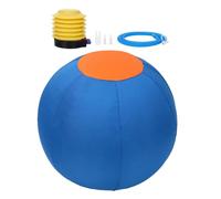 Porceosy Inflatable Dog Herding Training Ball with Protective Cover & Handle, Calming Play Exercise Toy for Small Medium Large Dogs Blue 45cm