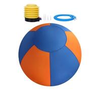 Porceosy Inflatable Dog Herding Training Ball with Protective Cover & Handle, Calming Play Exercise Toy for Small Medium Large Dogs Dark Blue 45cm
