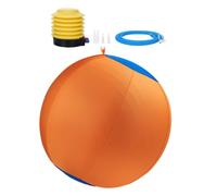 Porceosy Inflatable Dog Herding Training Ball with Protective Cover & Handle, Calming Play Exercise Toy for Small Medium Large Dogs Orange 25cm