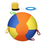 Porceosy Inflatable Dog Herding Training Ball with Protective Cover & Handle, Calming Play Exercise Toy for Small Medium Large Dogs Color 25cm