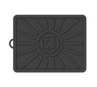 Porceosy Kitchen Counter Protector Mat Anti-Scald Silicone Grill Side Shelf Food Grade Heat-Resistant Anti-Slip Outdoor BBQ Griddle Tools Oil Drain Baking Pad Black