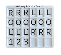 Porceosy Mahjong Practice Board, Portable 3D Printed Solo Training Tool, American Mahjong Strategy Aid, Lightweight Black