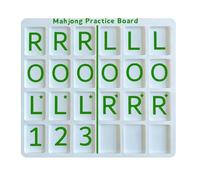 Porceosy Mahjong Practice Board, Portable 3D Printed Solo Training Tool, American Mahjong Strategy Aid, Lightweight Green
