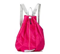 Porceosy Portable Folding Nylon Backpack, Lightweight Small Accordion Foldable Backpack for Shopping Travel Camping Daily Use Rose Red