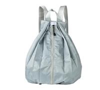 Porceosy Portable Folding Nylon Backpack, Lightweight Small Accordion Foldable Backpack for Shopping Travel Camping Daily Use Light Grey