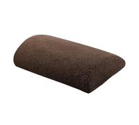 Porceosy Recliner Foot Cushion, Memory Foam Bolster Leg Rest Cushion Half Roll Sherpa Footrest Pillow with Elastic Straps for Bed Chair Sofa Brown