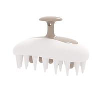 Porceosy Scalp Massage Shampoo Brush with Soft Bristles Head Scalp Massager for Hair Growth Ergonomic Handle Portable Travel Men Women Hair Growth Scalp Exfoliator Scrubber Cleaning Brush White Grey