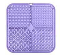 Porceosy Silicone Dog Lick Mat with Suction Cup, Slow Feeding Pet Enrichment Pad, Anxiety Relief Licking Tool for Dogs and Cats, Food-Grade for Peanut Butter Purple M