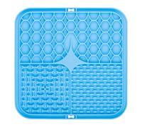 Porceosy Silicone Dog Lick Mat with Suction Cup, Slow Feeding Pet Enrichment Pad, Anxiety Relief Licking Tool for Dogs and Cats, Food-Grade for Peanut Butter Blue S