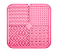 Porceosy Silicone Dog Lick Mat with Suction Cup, Slow Feeding Pet Enrichment Pad, Anxiety Relief Licking Tool for Dogs and Cats, Food-Grade for Peanut Butter Pink M