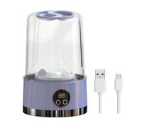 Porceosy Underwear Washer Cordless Mini Washing Machine Digital Display Easy to Operate Portable Rechargeable Small Clothes Washer Laundry Machine for Apartments Camping Travel Purple