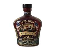Porceosy US 250th Anniversary Commemorative Bottle, Collectible Glass Liquor Container - Decorative Display Piece for Patriotic Collectors B