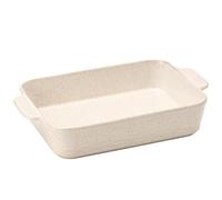 PORCER Ceramic Baking Dish, 2.11qt/2000ml Casserole Dishes for Oven, 12.2in/31cm Square Porcelain Bakeware Set with Handles, Lasagna Baking Pan for Cooking, Perfect for Baking and Serving-White