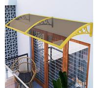 Porch Awning 39x150 inWaterproof Balcony Shade with Brown Panel & Plastic Steel Bracket KitIdeal for Decks & DoorsAdjustable 24/32/39/47 inches