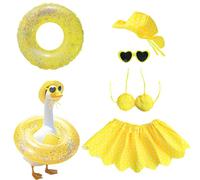 Porch Duck Outfits, Cute Porch Duck Costume, Festive-Style Cosplay Dress up, Weather-Resistant Outdoor Art Decoration for Holiday Celebrations Photo Prop Event
