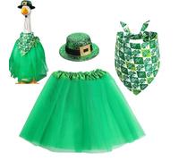 Porch Duck Summer Outfit - Irish Holiday Porch Duck Summer Clothes | Decorative Clothing Seasonal Garden Decor for Thanksgiving Farmhouse Fall Entryway Patio Easter