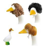Porch Duck Wig, Cute Lawn Duck Statue Wig - Decorative Cosplay Outfits Headgear Hair Accessories for Easter Christmas Wedding Party