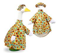 Porch Goose Outfits, Outdoor Goose Outfits Spring and Summer Sunflower Geese Clothes Lawn Statues Costume for 23" H Outdoor Outfit Patio Garden Lawn Art Decoration