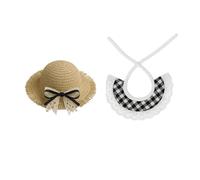Porch Goose Pastoral Outfit,2025 New Summer Autumn Gooses Statue Suit Costume and Hat Dog Bib Countryside,Pet with