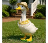 Porch Goose Pastoral Style Outfit,2025 New Summer Autumn Gooses Statue Suit with Hat and Bib Countryside,Pet Cat Dog Costume