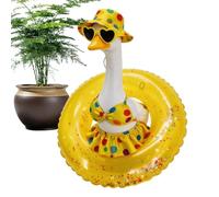 Porch Goose Summer Outfit - Waterproof Hawaiian Duck Costume Swimsuit,Bikini Lawn Clothes Tropical Costume,for Garden Backyard Porch Patio Balcony Terrace Grassland Outdoor Decoration Party School