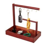 Porch Key Storage Box - Ornaments Desktop Organizer, Solid Wood Hanging Shelf, Jewelry Display Rack | Entryway Wall Mounted Storage Solution for Keys Sunglasses Mail Small Accessories