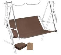 Porch Patio Swing Replacement Seat Cover,Swing Seat Bench Cushion Fabric en 600D Thickened Oxford Cloth Waterproof Tear-resistant,2/3 Seater Detachable Hammock Seat,Coffee,168x56x56cm