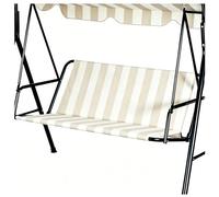 Porch Patio Swing Seat Cover Replacement, 600D Heavy-Duty Oxford Waterproof Replacement Fabric for Outdoor Garden Swing 2/3 Seater Chair,Beige 2,33.5"x18.9"x18.9"