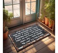 Porch Rugs Outdoor Rustic Sign Humorously Warns Guests To Avoid Throwing Up At Funer Doormat Retro Rug Farmhouse Kitchen Rug Set(65X90CM)