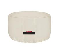 Porch Shield Fire Pit Cover - Waterproof 600D Heavy Duty Fade Resistant Round Patio Fire Bowl Cover Beige - 56 inch