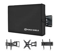Porch Shield Outdoor TV Cover with Zipper & Expanded Rear, 40"-43", Black