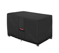 Porch Shield Patio Fire Pit Cover - Waterproof 600D Outdoor Rectangular Fire Table Cover Deck Box Protector - 48 x 24 inch, Black