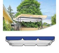 Porch Swing Canopy, 210D Replacement Canopy Cover for Swing, Replacement Canopy Swing Seat Chair for Seat 2 or 3 Seater Garden Swing Cover, Waterproof and Dustproof(Blue,164 * 114 * 15cm)