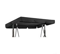 Porch Swing Canopy Replacement, Waterproof Outdoor Swing Chair Canopy Sun Shade Roof Swing Covers, For Garden Patio Yard(Black 195x125x15cm)