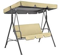 Porch Swing Canopy, Replacement Waterproof Swing Top Cover, 210D Thickened Oxford Waterproof Swing Replacement, for Outdoor Garden Swings Chair(Beige,142 * 120 * 18cm)