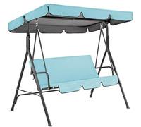 Porch Swing Canopy, Replacement Waterproof Swing Top Cover, 210D Thickened Oxford Waterproof Swing Replacement, for Outdoor Garden Swings Chair(Azure,142 * 120 * 18cm)